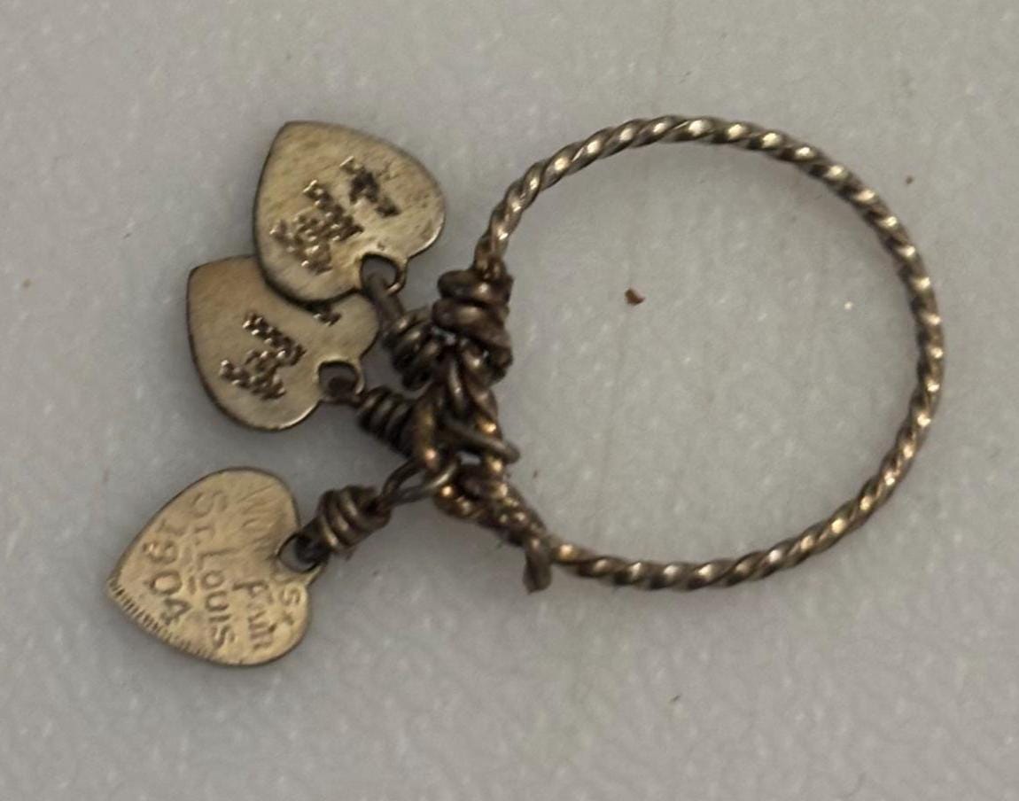 Antique Charm Ring from St. Louis Worlds Fair Lover Antiques and Vintage