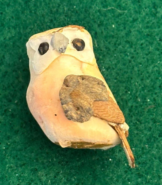 Vintage Barn Owl Hand Carved Owl Figurine Lover Antiques and Vintage