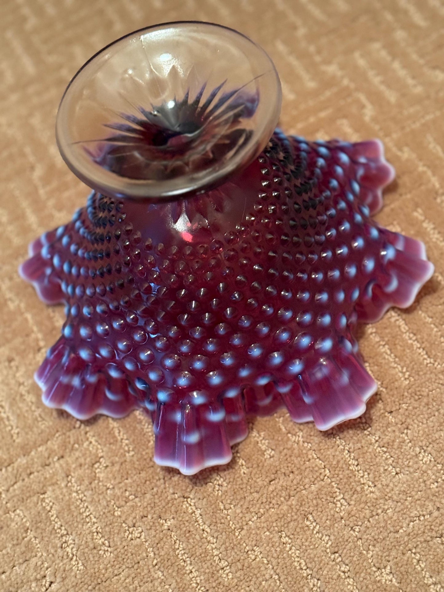 Vintage Amethyst Art Glass Pitcher Purple Mid Century Glassware Glass Art Vase