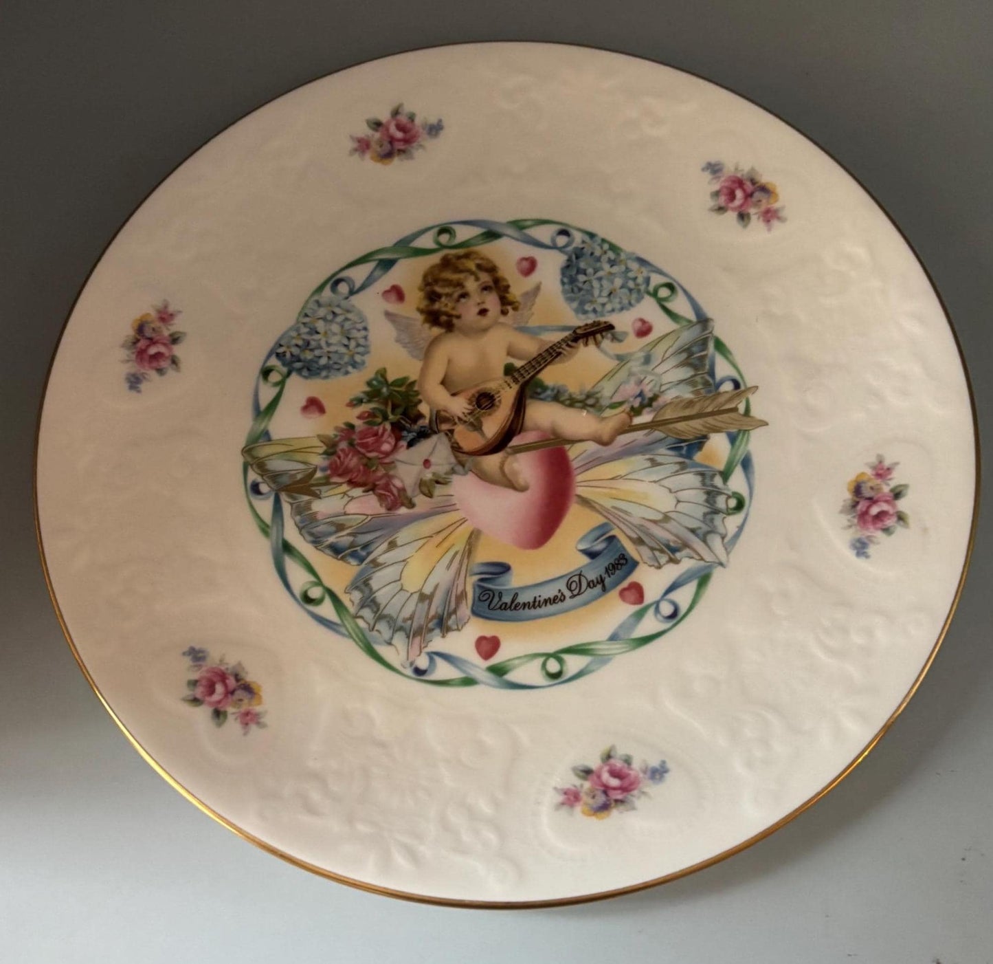 Vintage Royal Doulton My Valentine Collectors Plate Cherub Playing An Instrument Bone China Lover Antiques and Vintage
