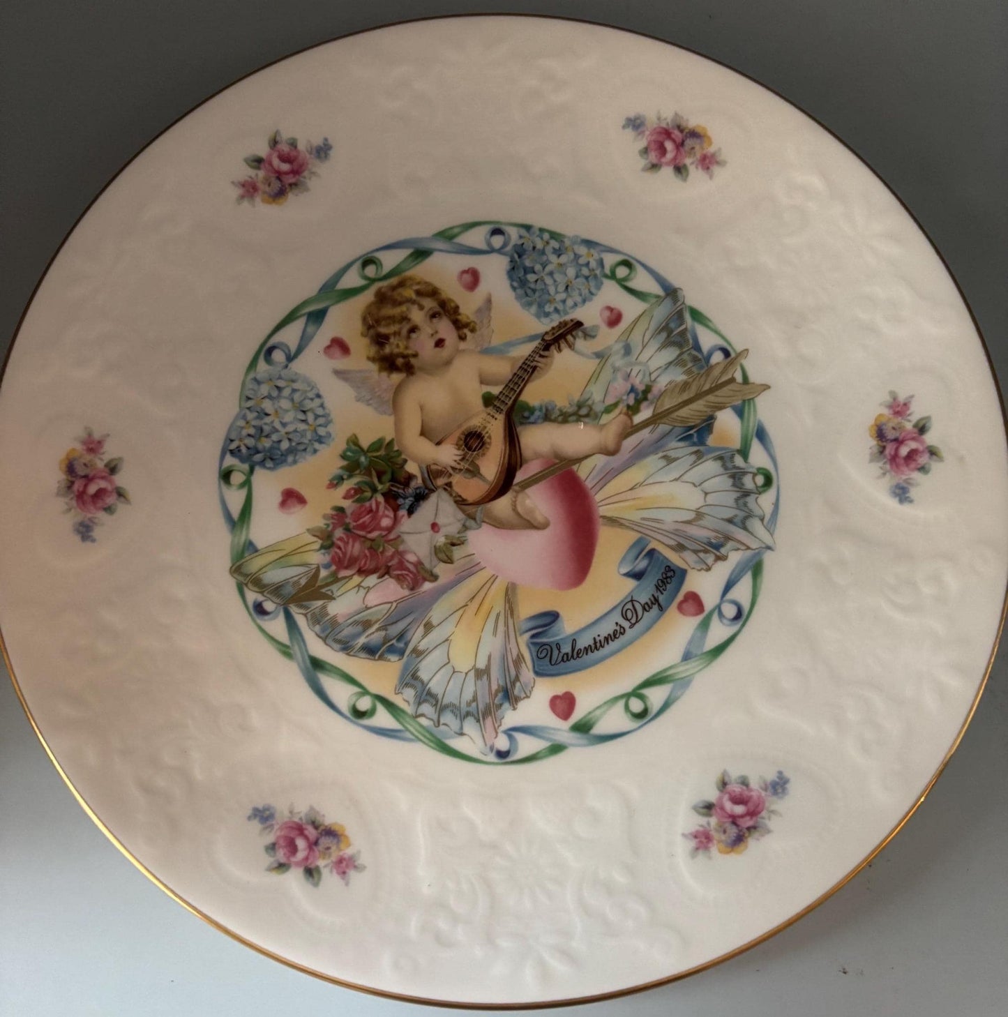 Vintage Royal Doulton My Valentine Collectors Plate Cherub Playing An Instrument Bone China Lover Antiques and Vintage