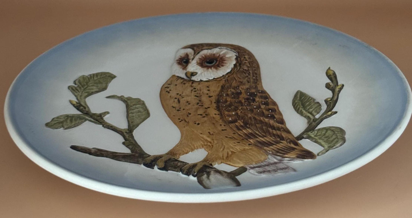 Vintage Goebel Owl Plate Wall Hanging Art West Germany Lover Antiques and Vintage