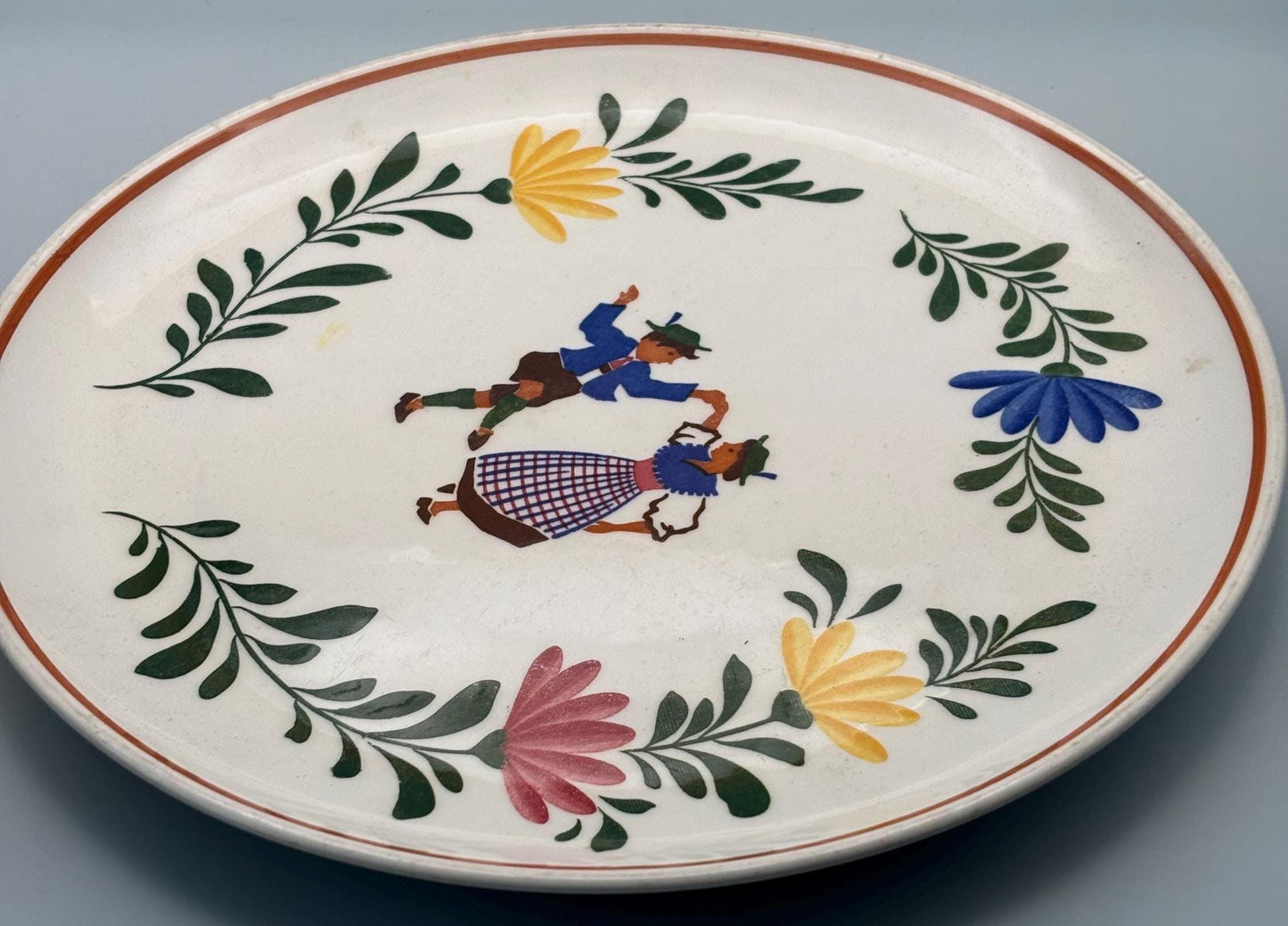 S.B. Alpine Ironstone Peasant Ware Dinner Plate Made in Germany Lover Antiques and Vintage