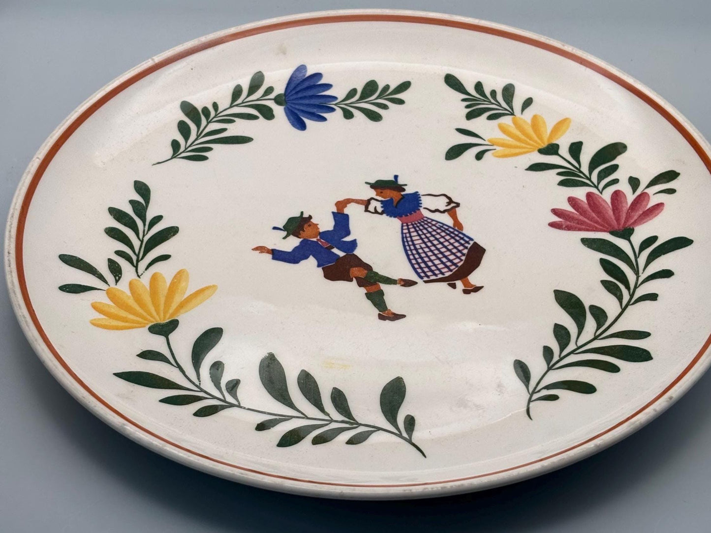 S.B. Alpine Ironstone Peasant Ware Dinner Plate Made in Germany Lover Antiques and Vintage