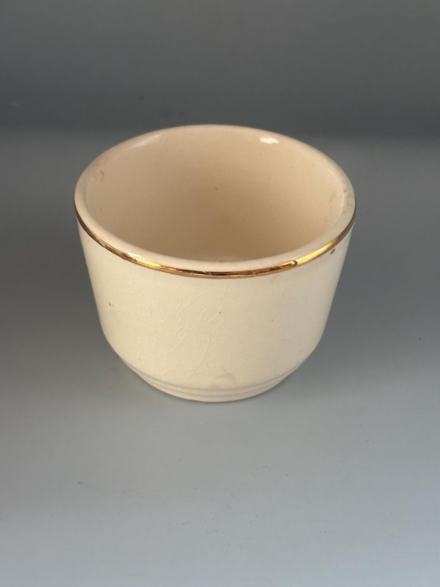 Harker Tulip Bakelite Custard Cup 22K Gold Rim Lover Antiques Vintage