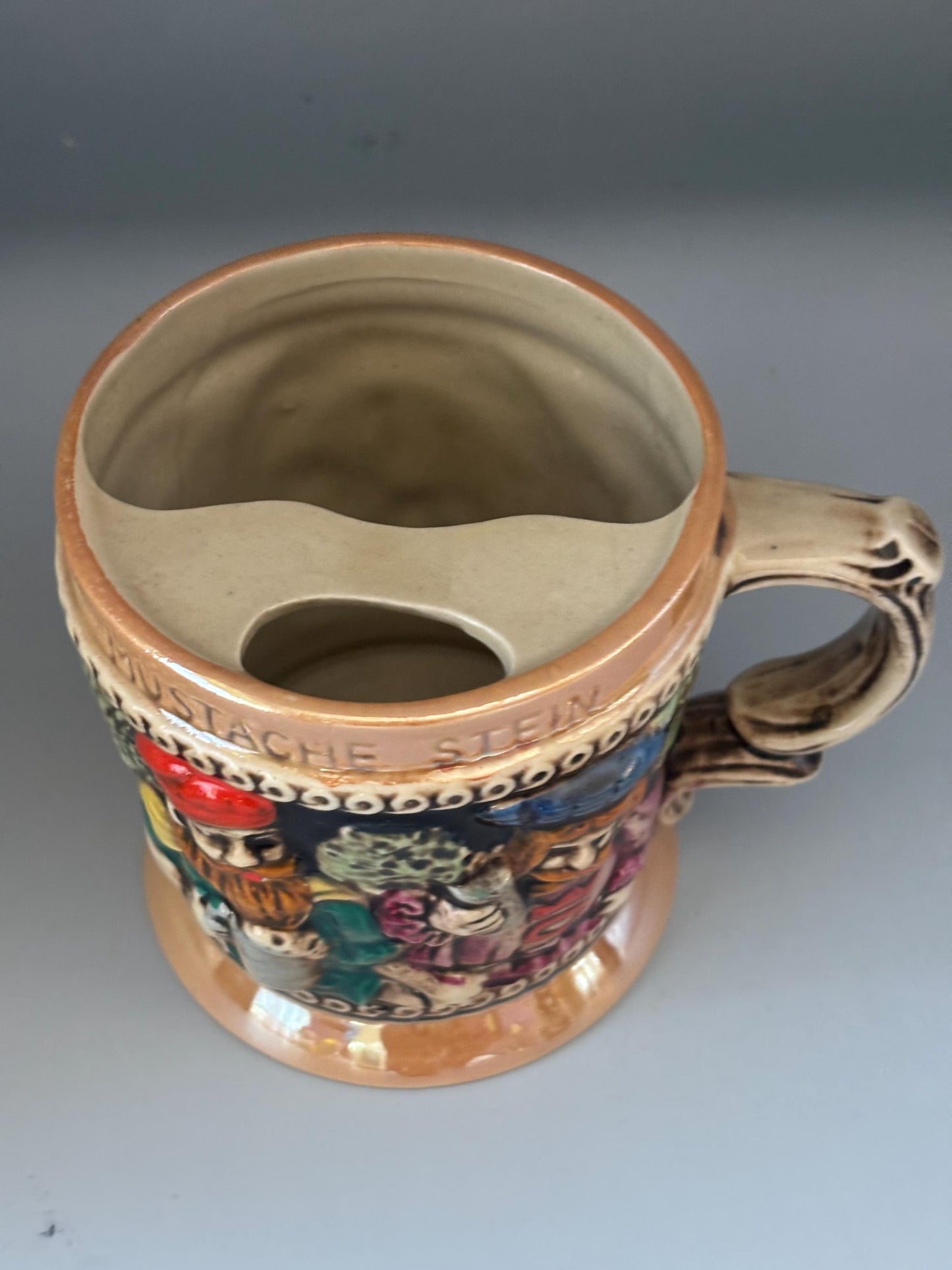 Vintage Mustache Cup Stein Mug Lover Antiques and Vintage