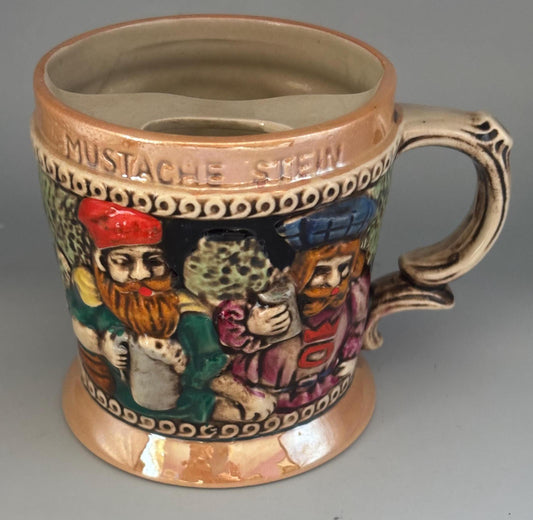 Vintage Mustache Cup Stein Mug Lover Antiques and Vintage