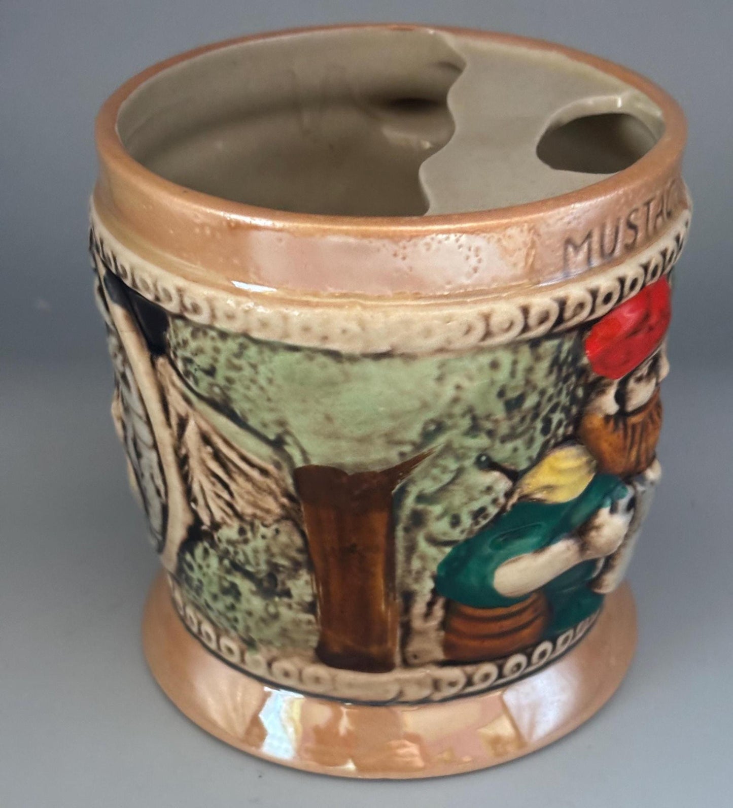 Vintage Mustache Cup Stein Mug Lover Antiques and Vintage