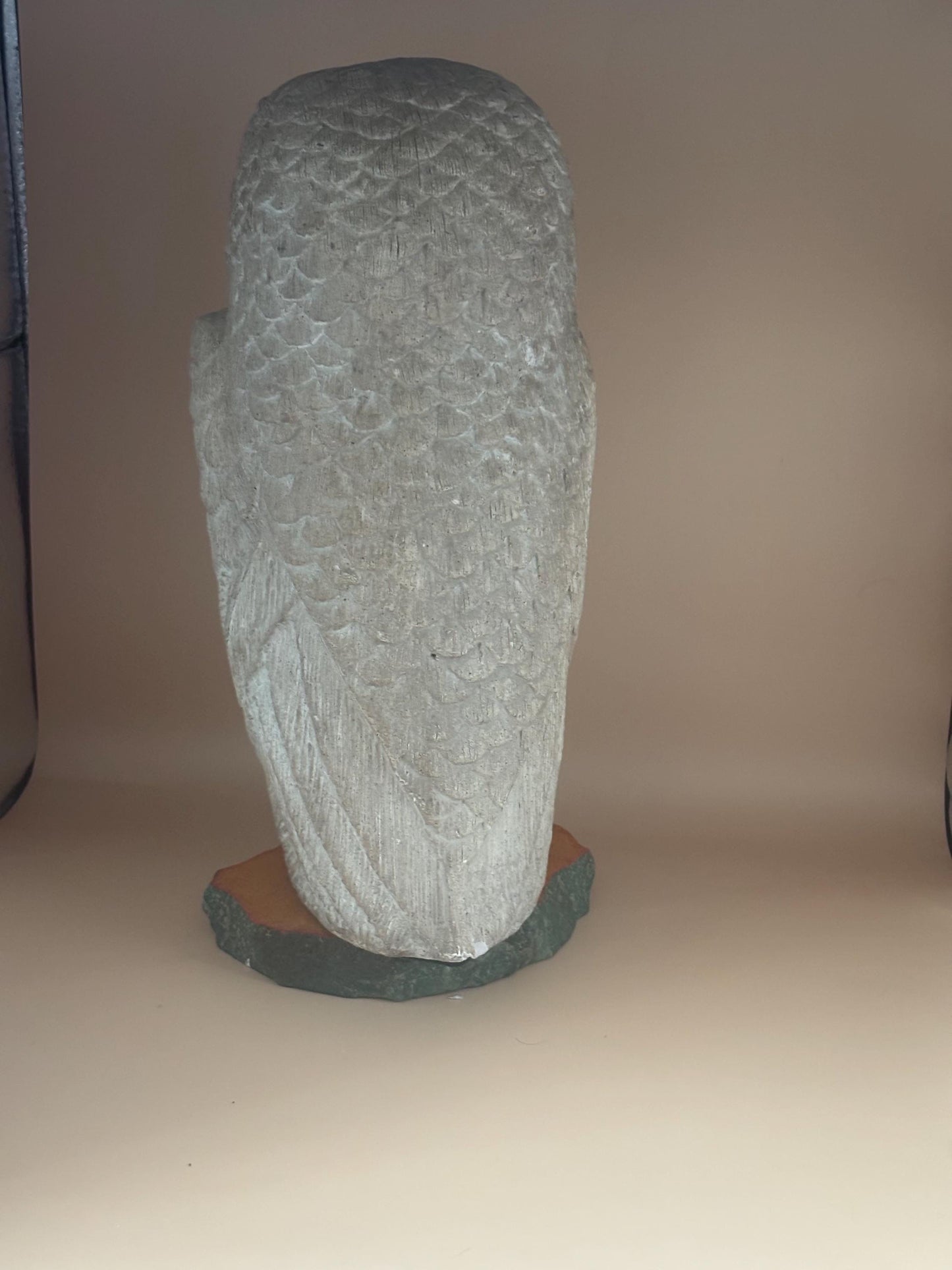 Vintage Stone Clay Family of Owls Statue by David Fisher Lover Antiques and Vintage