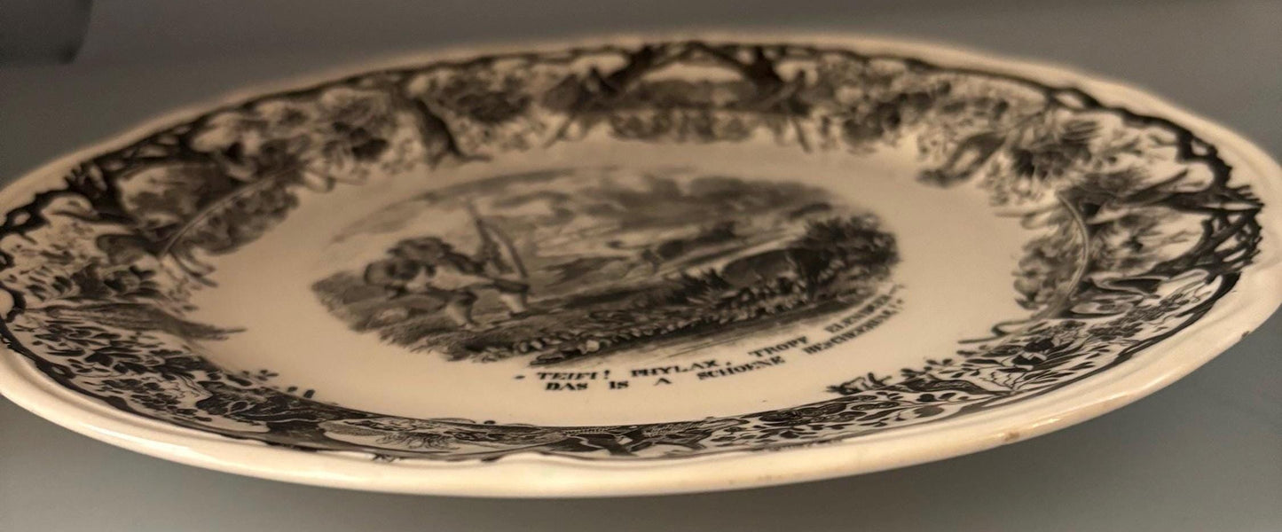 Antique Villeroy & Boch Porcelain Plate Made in Germany Mettlach SAAR Number 3 Lover Antiques and Vintage