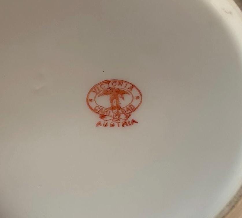 Vintage Victoria Carlsbad Austria Porcelain Plate Lover Antiques and Vintage