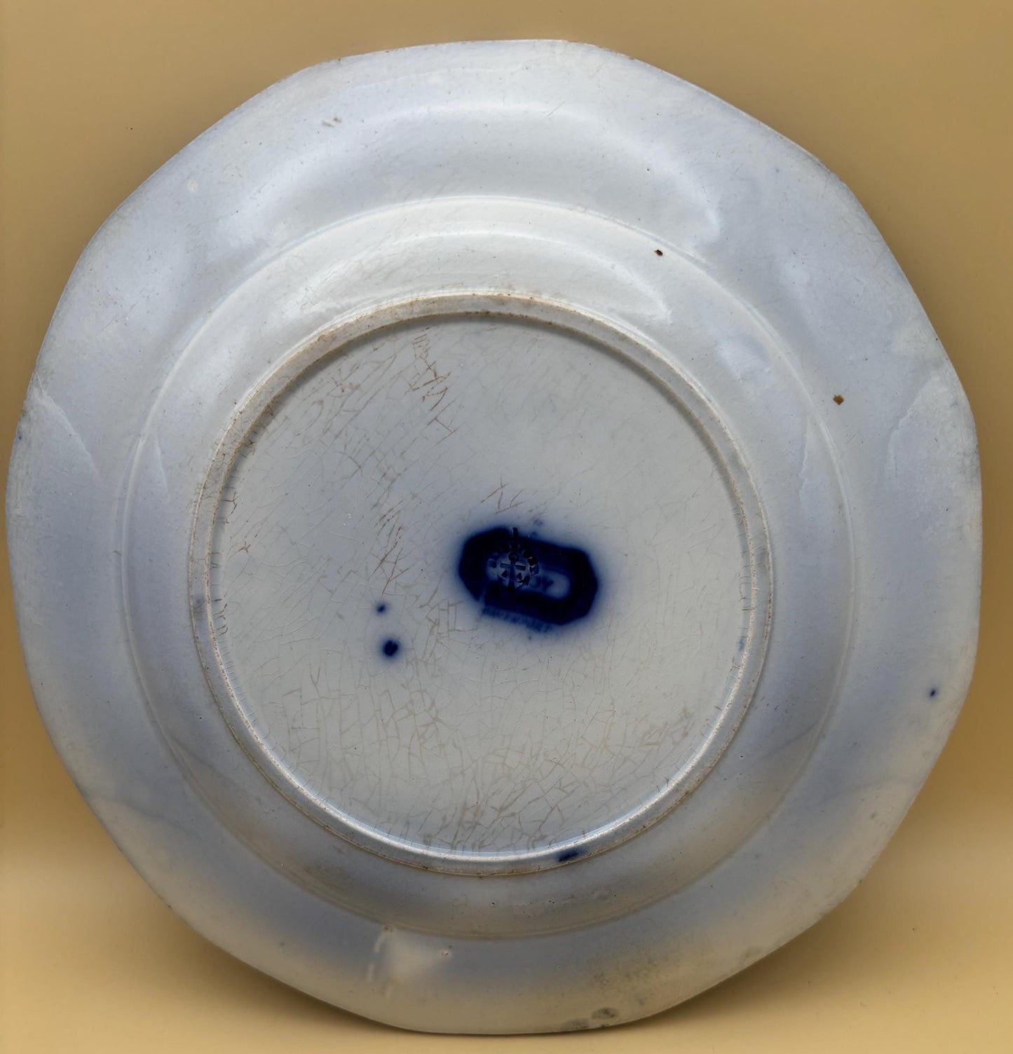 Antique Amoy Davenport Plate Blue Flow Lover Antiques and Vintage