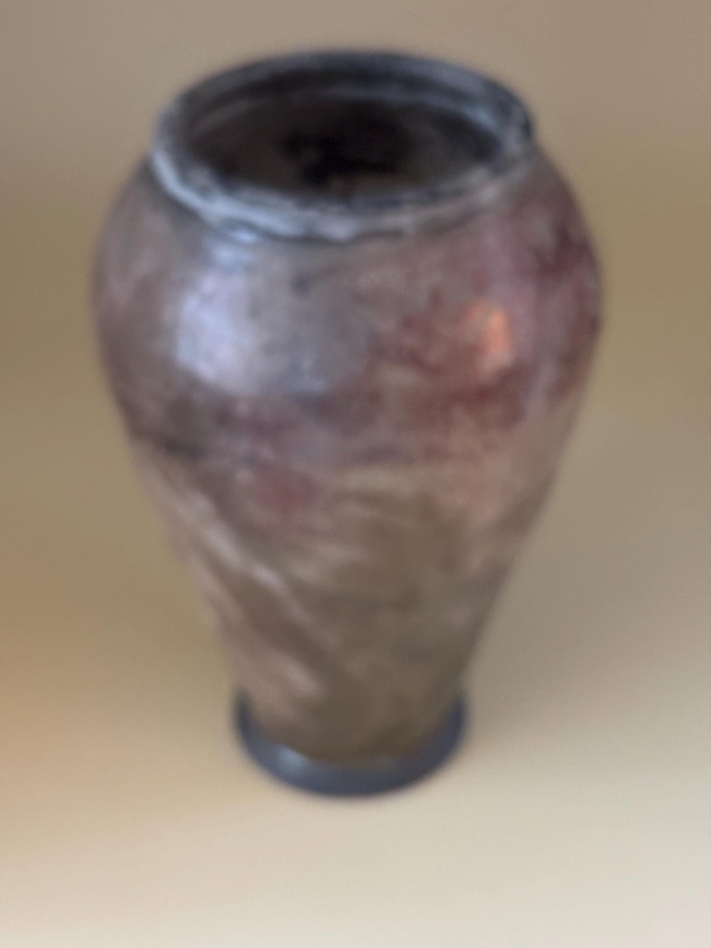 Antique Raku Pottery Vessel Signed Blue Moon NFLD Newfoundland Lover Antiques and Vintage