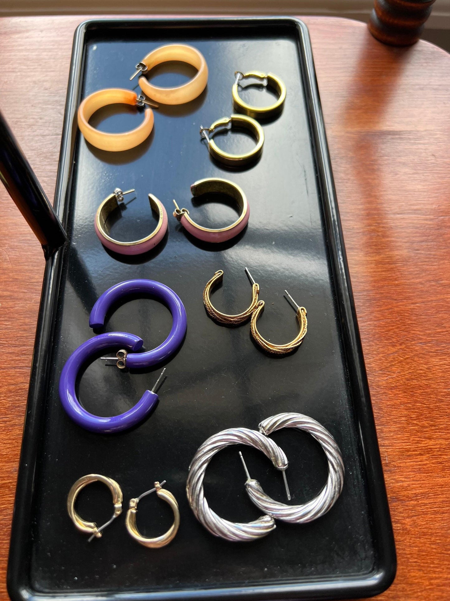 Vintage Hoop Earring Collection Set of 7 Pairs of Earrings Lover Antiques Vintage