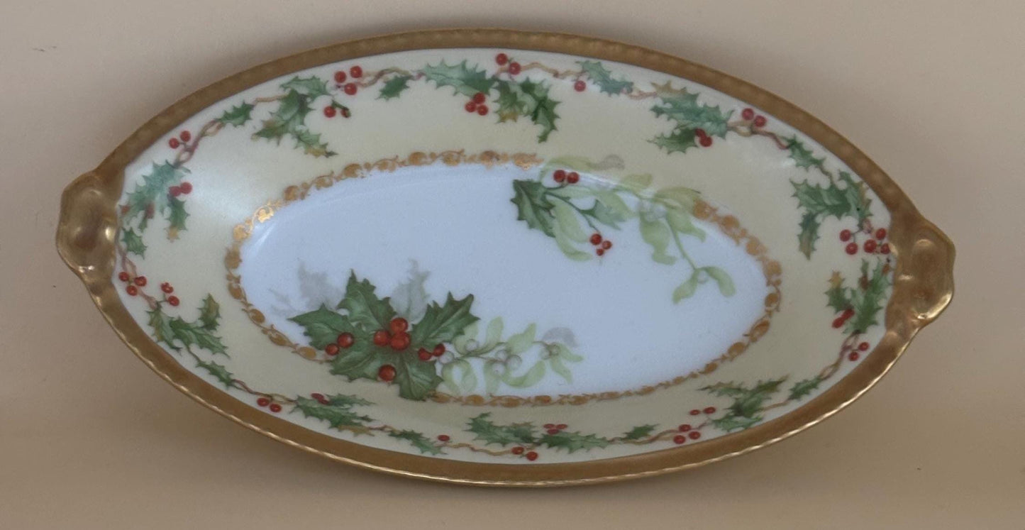 Antique Limoges Halle Berry Christmas Serving Dish Lover Antiques and Vintage