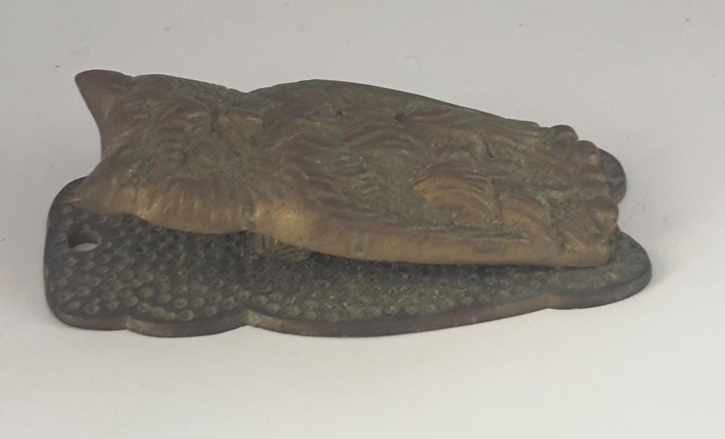 Antique Brass Owl Paper Clip Heavy Brass Owl Binder Clip Lover Antiques and Vintage
