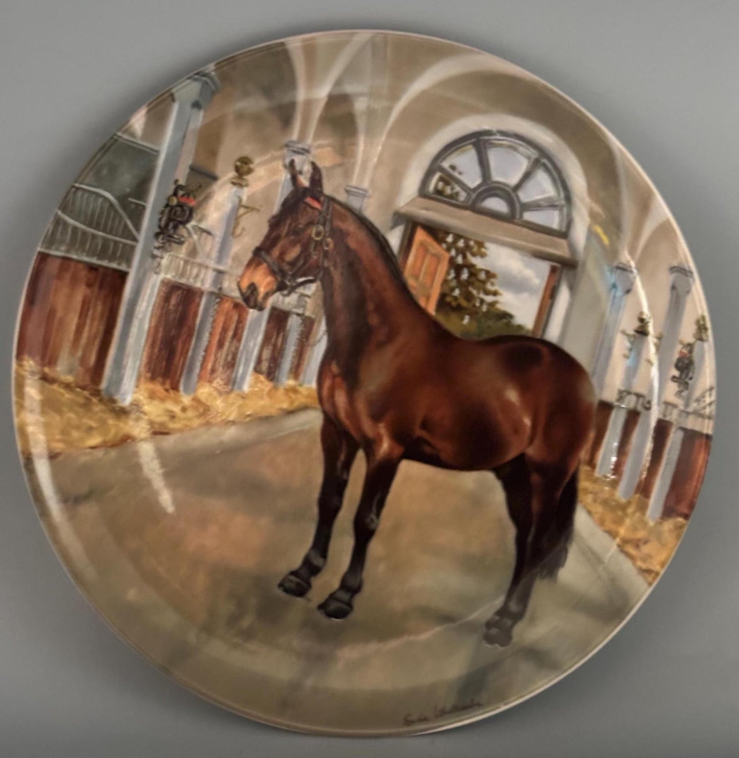 Vintage Spode American Quarterback Horse Plate #1155C Lover Antiques and Vintage