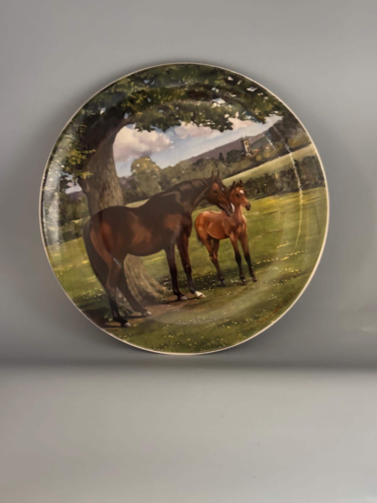 Vintage Spode English Thoroughbred Horse Plate #9254E Lover Antiques and Vintage