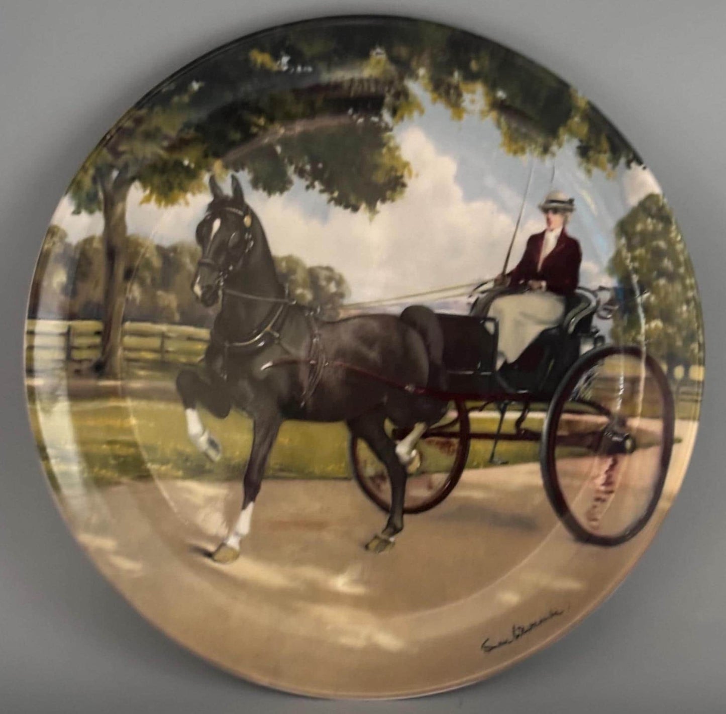 Vintage Spode Horse with Wagon Horse Plate #2143D Lover Antiques and Vintage
