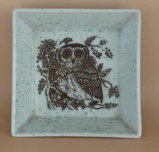 Vintage Otagiri Japan Owl Trinket Dish Lover Antiques and Vintage