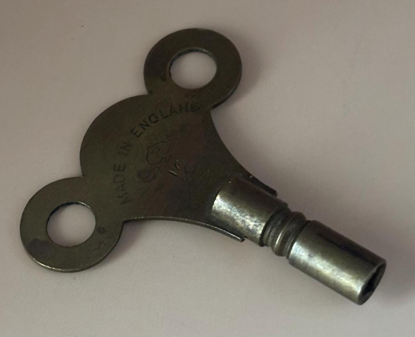 Antique Brass Winding Key England Numbered 12 Fits 3.5mm Square Winding Slot Lover Antiques and Vintage