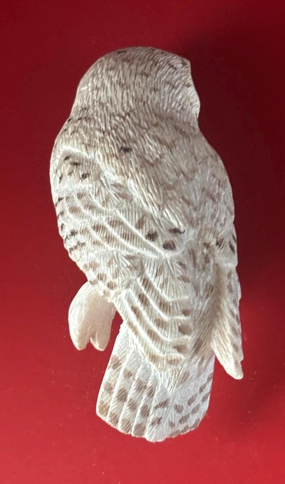 Vintage Snowy Owl Ceramic Figurine Land & Sea Collectible Glass Eyes Lover Antiques and Vintage
