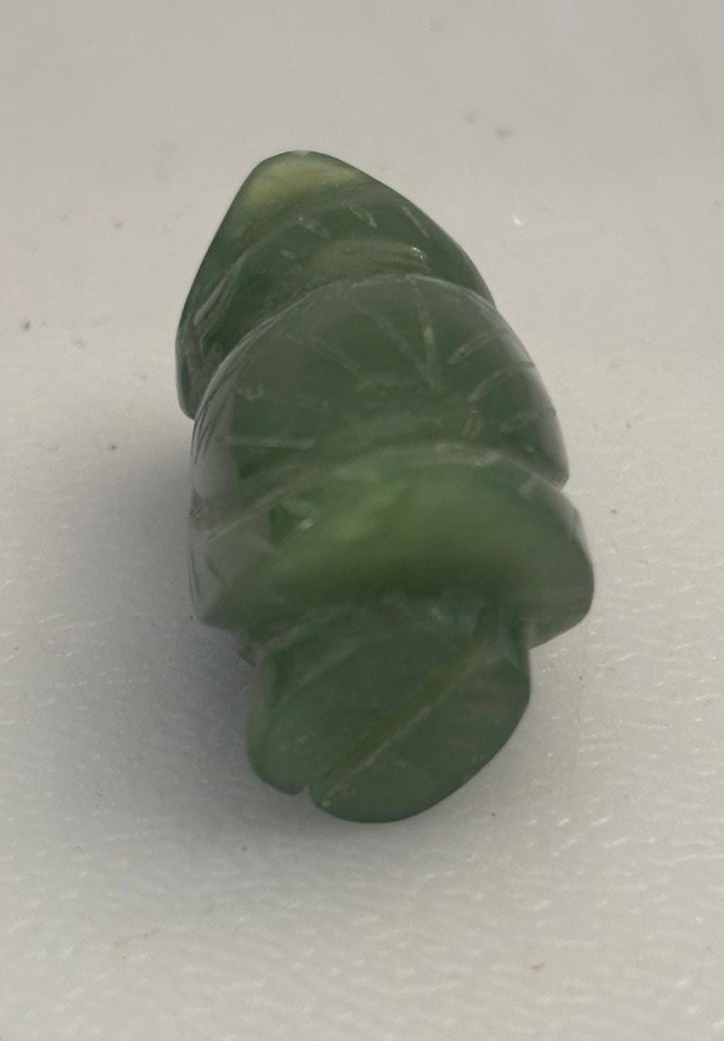 Vintage Carved Jade Great Horned Owl Jadeite Nephrite Owl Figurine Lover Antiques and Vintage