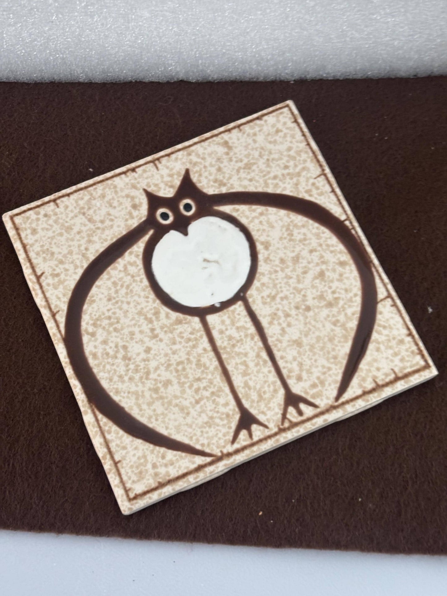Vintage Owl Trivet Signed HR Johnson of England Lover Antiques and Vintage