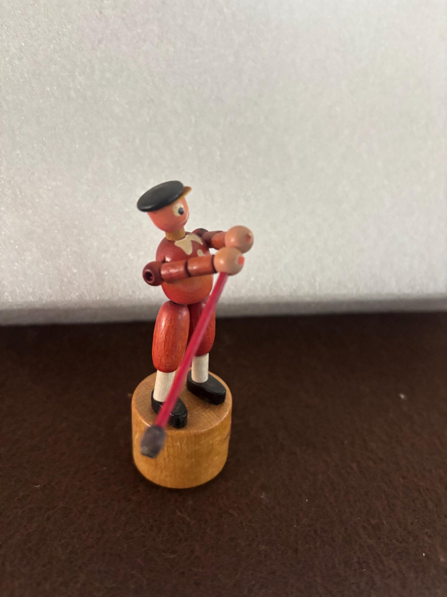 Vintage Wooden Push Gondola Man Numbered Made in Italy Lover Antiques and Vintage