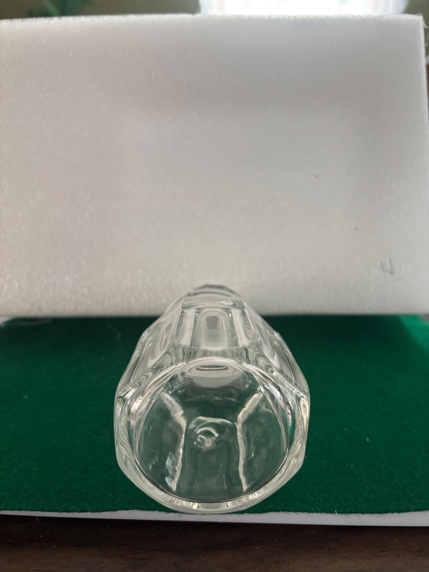 Vintage Glass Vase with Flower Design at Mouth Lover Antiques and Vintage