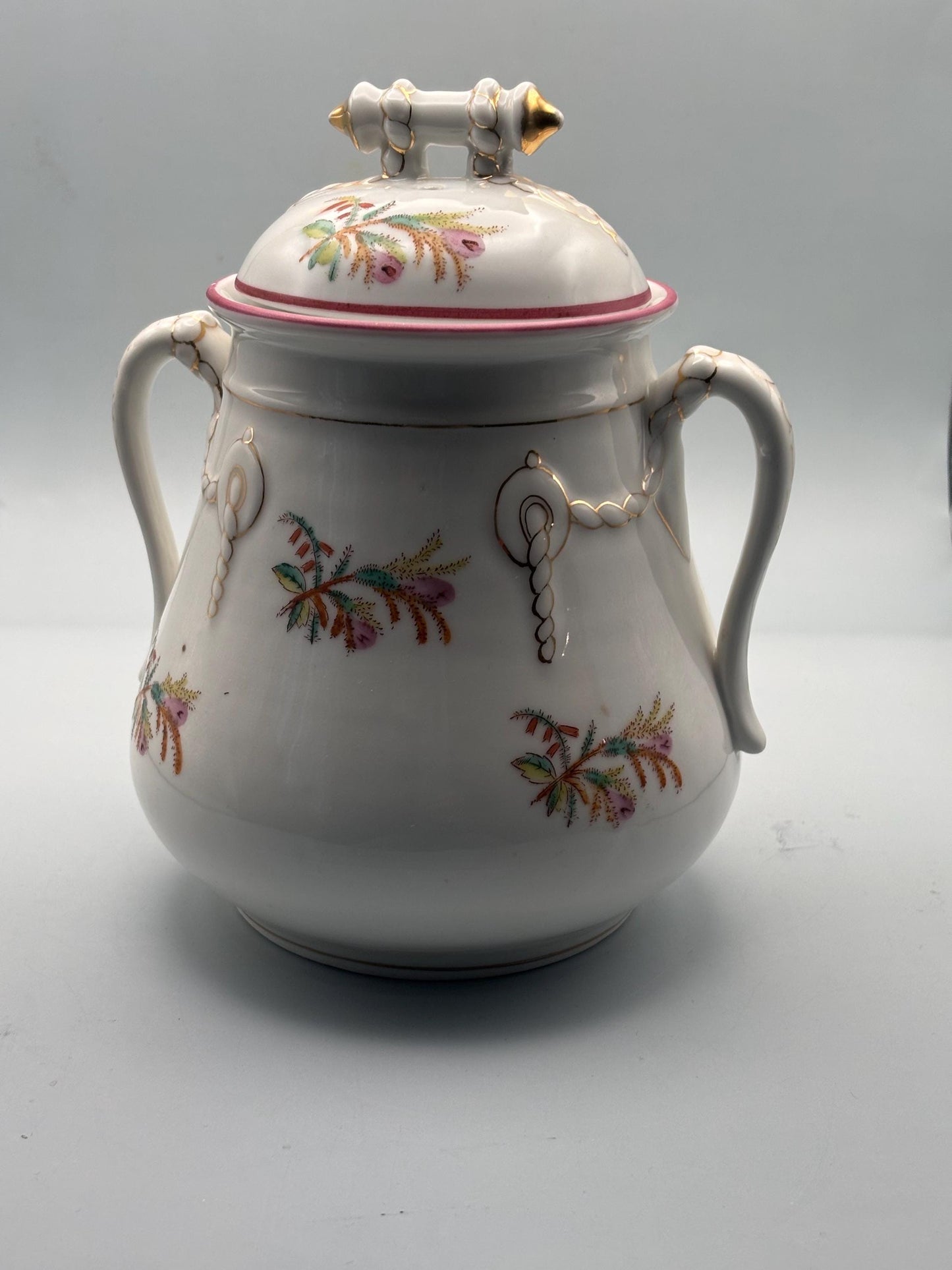 Antique Limoges Haviland Sugar Dish Bowl with Lid Rose Pattern Lover Antiques and Vintage