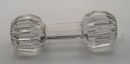 Antique Cut Crystal Dumbbell Knife Rest American Brilliant Period Crystal Lover Antiques and Vintage