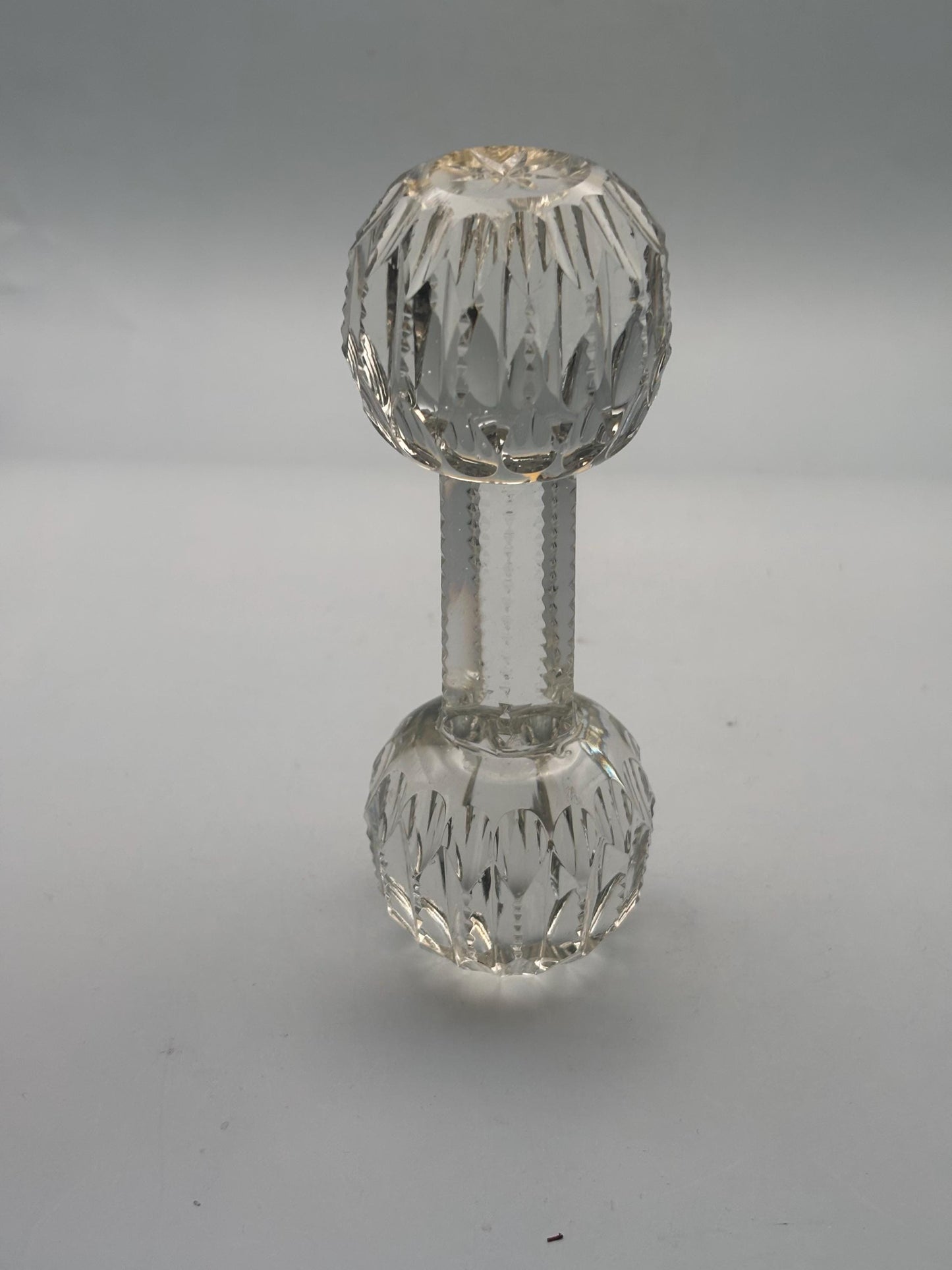 Antique Cut Crystal Dumbbell Knife Rest American Brilliant Period Crystal Lover Antiques and Vintage