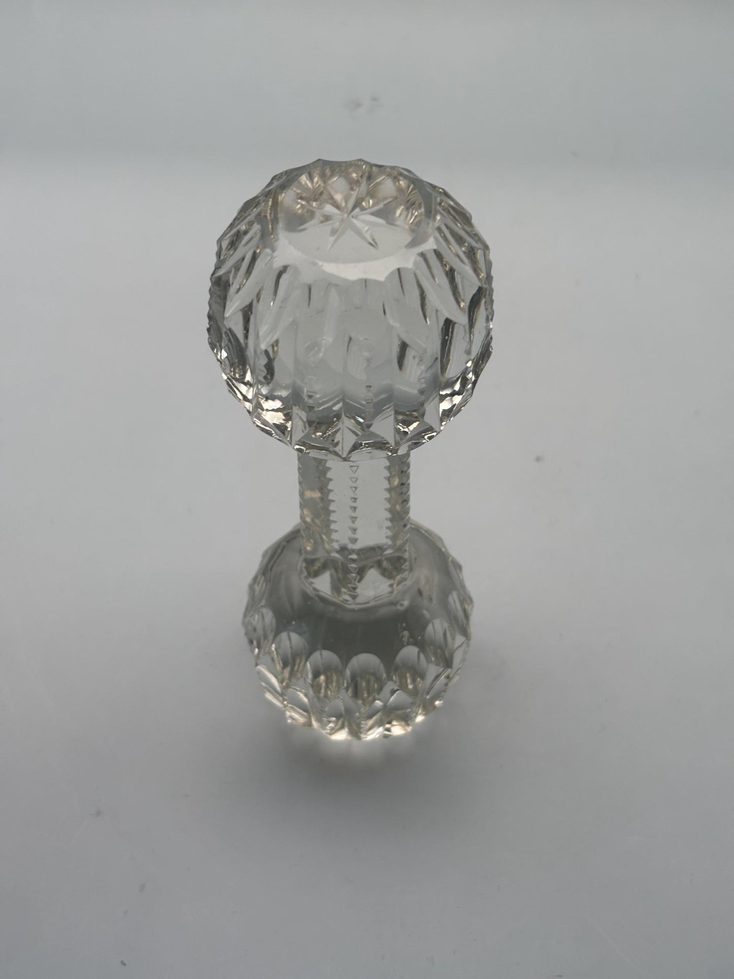 Antique Cut Crystal Dumbbell Knife Rest American Brilliant Period Crystal Lover Antiques and Vintage