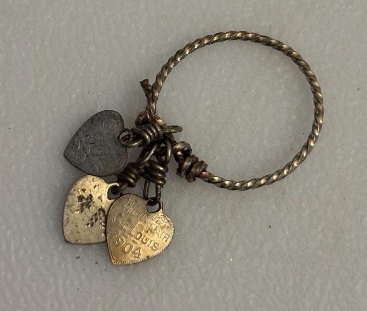 Antique Charm Ring from St. Louis Worlds Fair Lover Antiques and Vintage