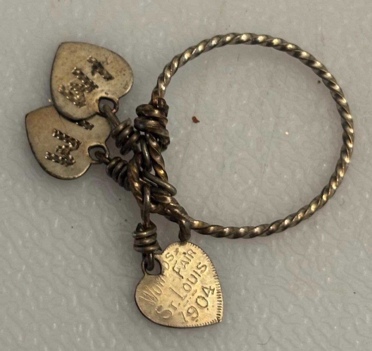 Antique Charm Ring from St. Louis Worlds Fair Lover Antiques and Vintage
