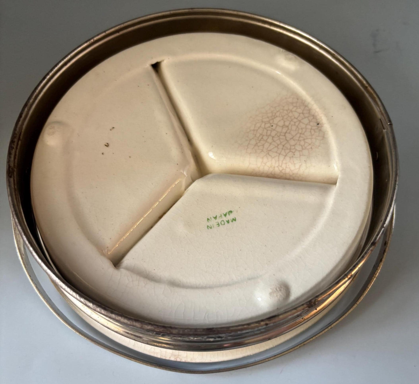 Vintage Hand Painted Divided Tray Caddy Made in Japan Lover Antiques and Vintage
