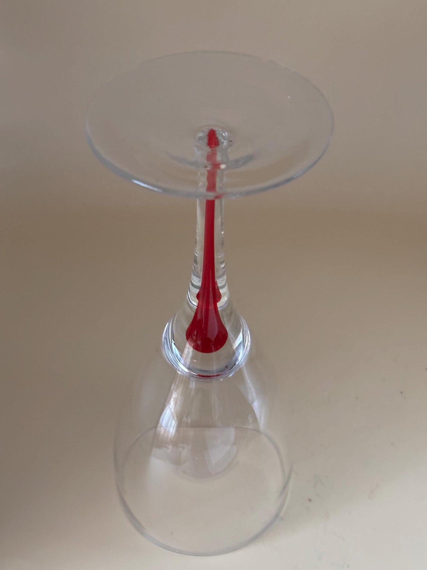 Orrefors intermezzo Red Stem Wine Glass by Erika Lagerbielke Lover Antiques and Vintage