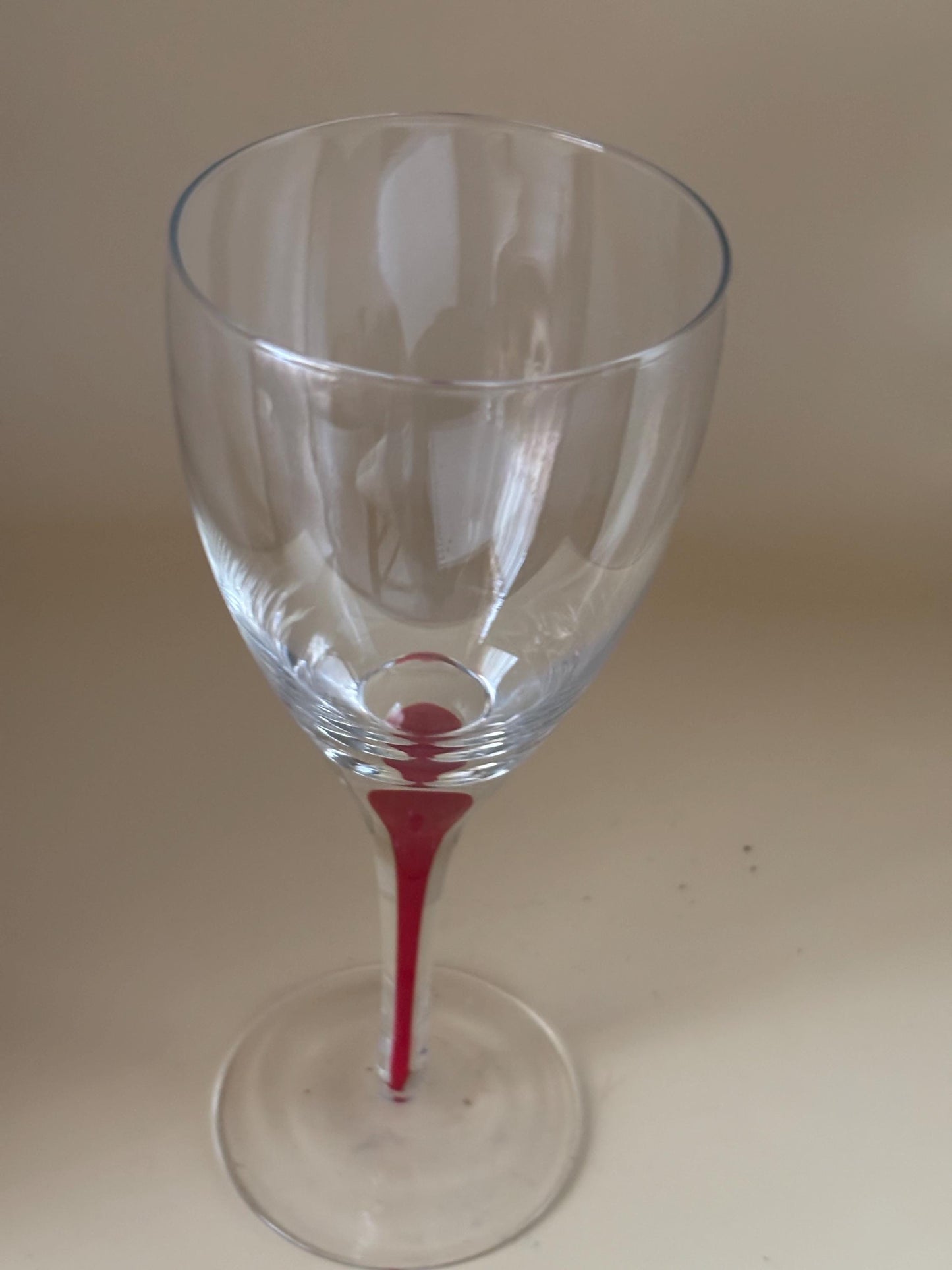 Orrefors intermezzo Red Stem Wine Glass by Erika Lagerbielke Lover Antiques and Vintage
