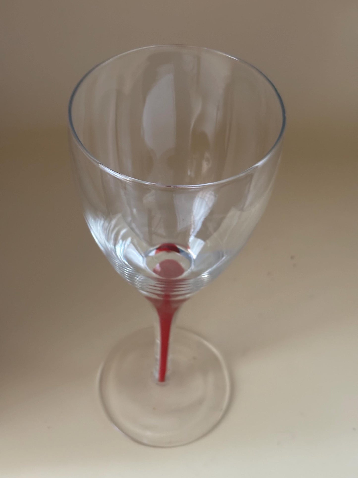 Orrefors intermezzo Red Stem Wine Glass by Erika Lagerbielke Lover Antiques and Vintage