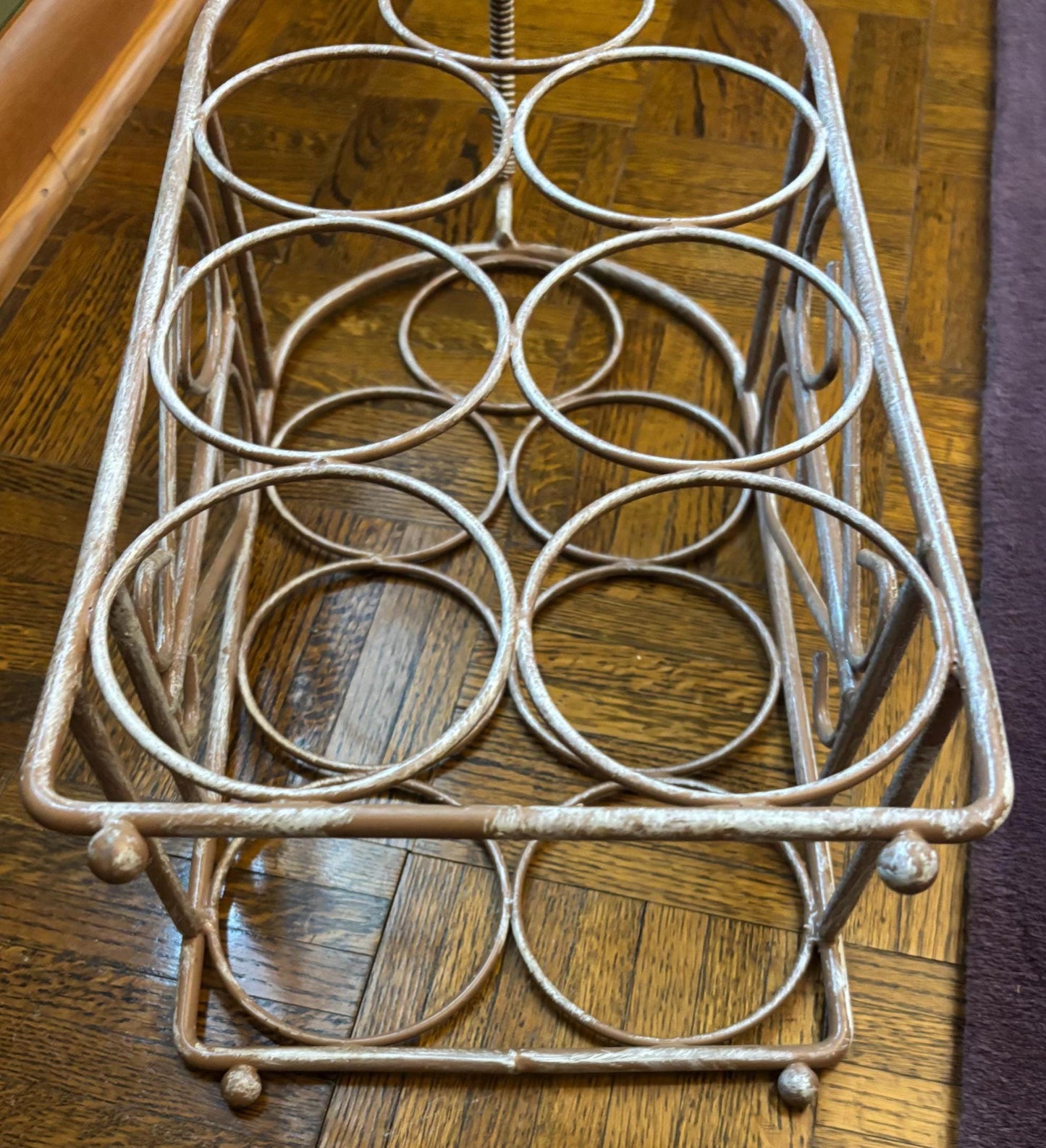 Vintage Metal Wine Holder Holds 7 Bottles of Wine Lover Antiques and Vintage