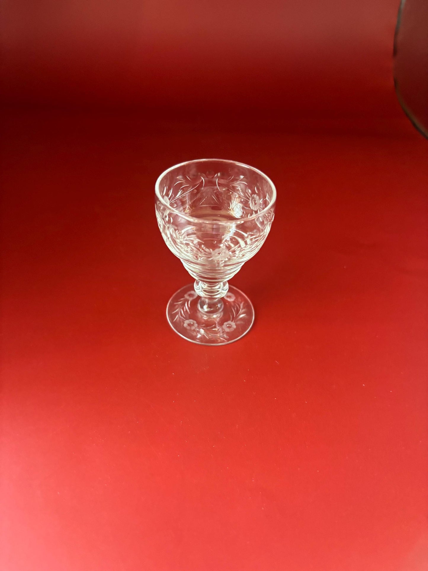 Vintage Crystal Wine Tasting Glass Rosenthal Crystal Wheat Etched Cut Wheat Champagne Glass Sherbet Glasses Wheat Lover Antiques and Vintage