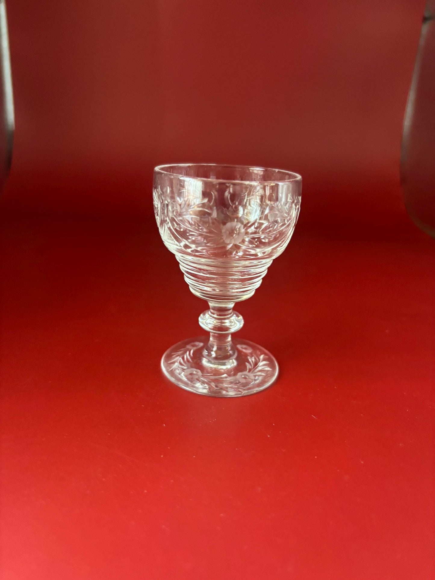 Vintage Crystal Wine Tasting Glass Rosenthal Crystal Wheat Etched Cut Wheat Champagne Glass Sherbet Glasses Wheat Lover Antiques and Vintage