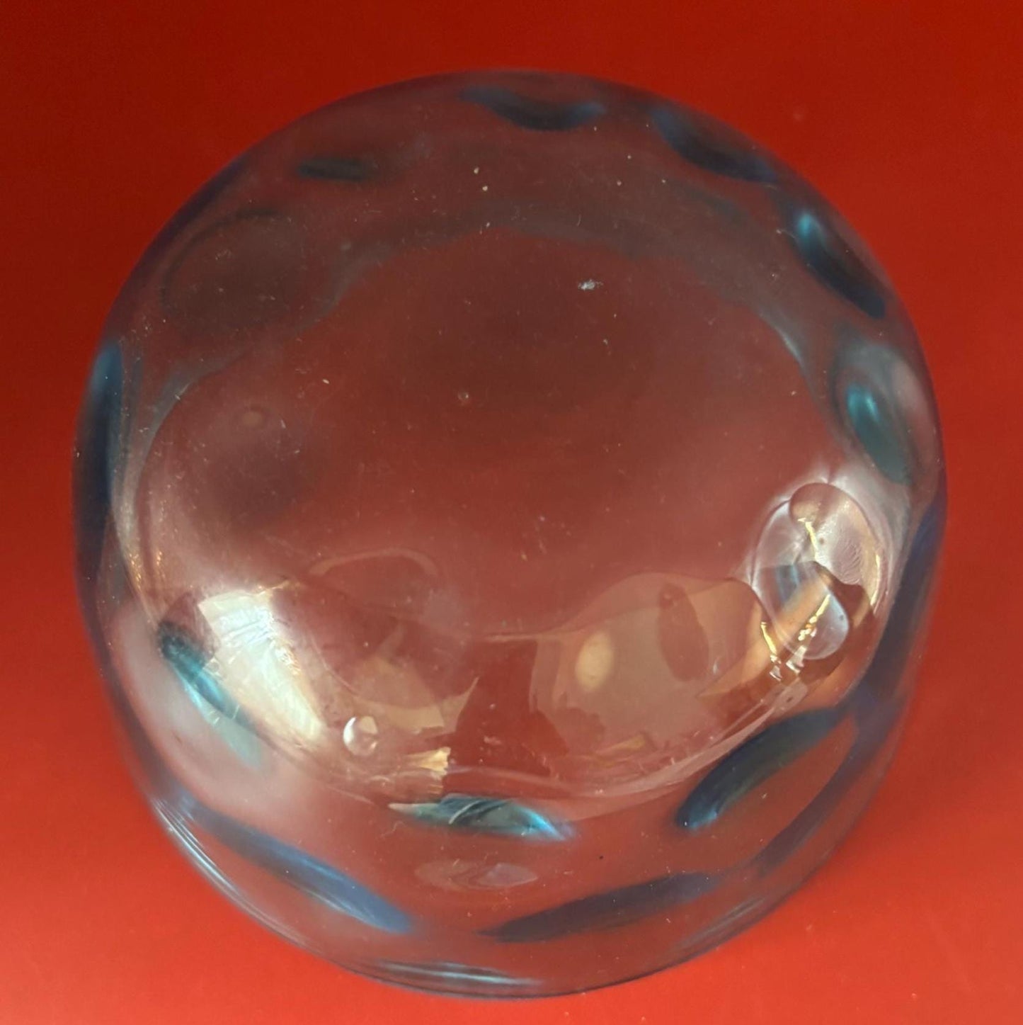 Vintage Kosta Boda Blue Glass Bowl Lover Antiques and Vintage