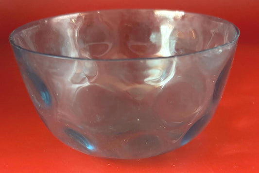 Vintage Kosta Boda Blue Glass Bowl Lover Antiques and Vintage