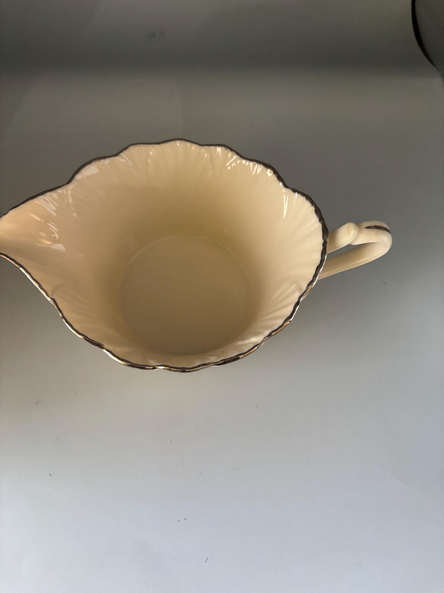 Vintage Lenox Gravy Boat with Platinum Silver Edge Opal Innocence Dinnerware Collection Bone China Lover Antiques and Vintage