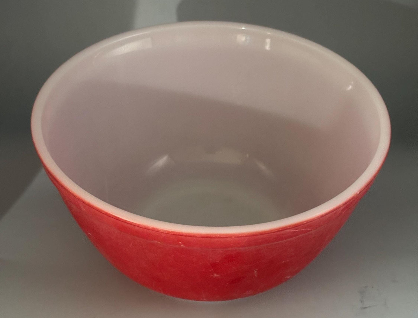 Vintage Pyrex Red Large Mixing Bowl Lover Antiques and vintage