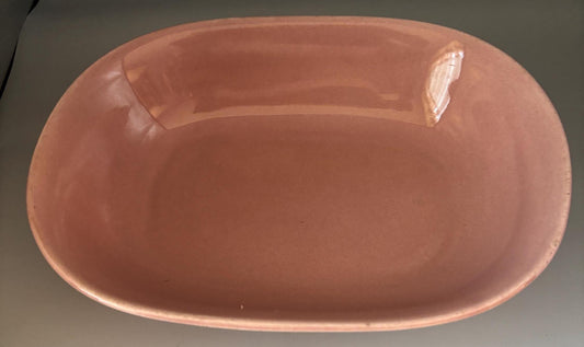 Vintage W.S. George Blush Oval Serving Dish Bowl Lover Antiques and Vintage