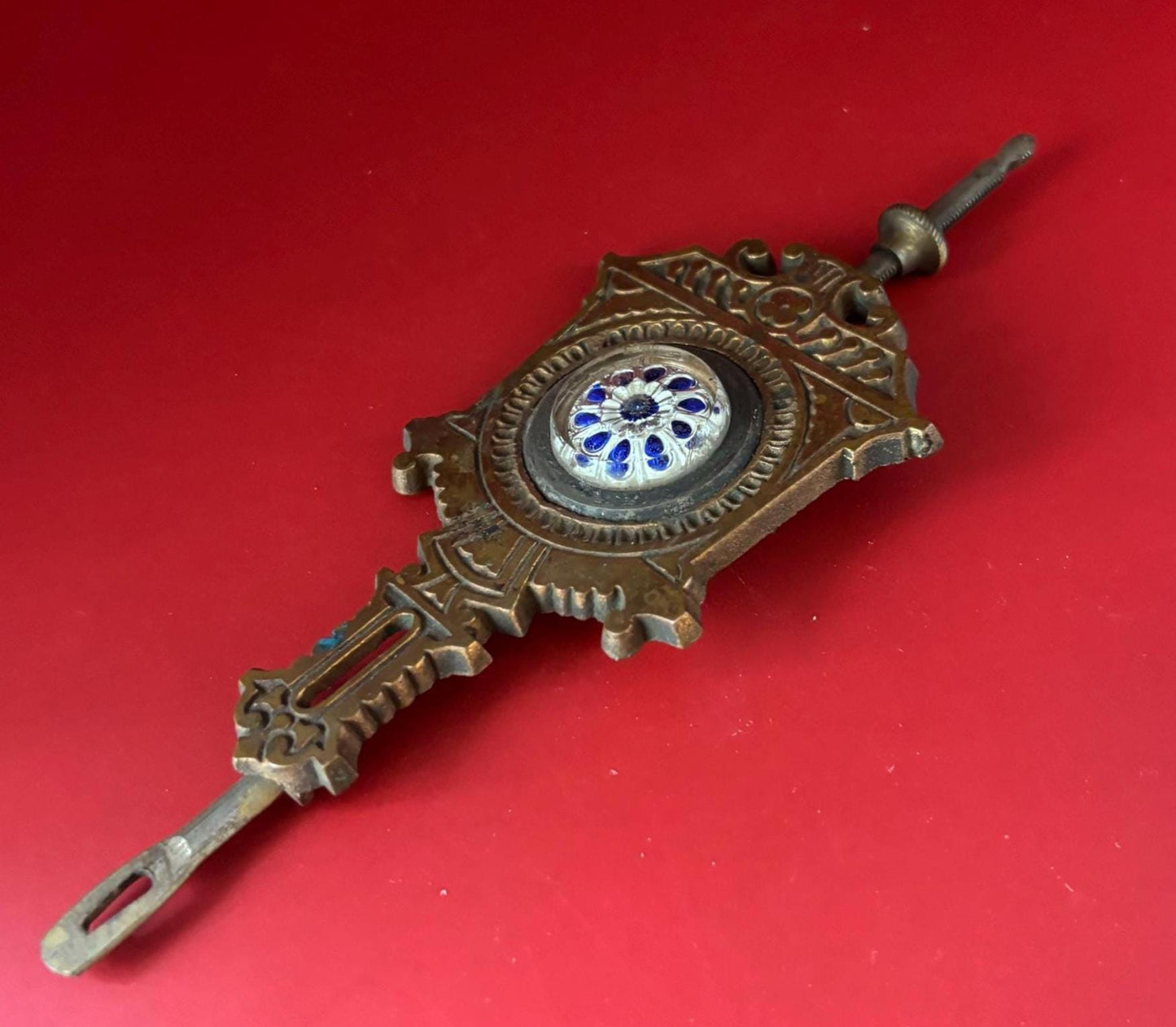 Antique E.N. Welch Clock Pendulum Brass Mechanism Lover Antiques and Vintage
