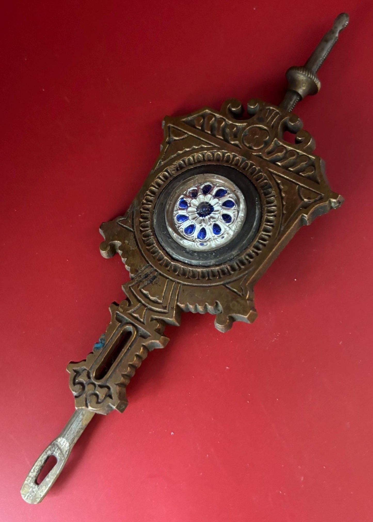 Antique E.N. Welch Clock Pendulum Brass Mechanism Lover Antiques and Vintage